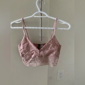 H&M Lace Bandeau in Soft Pink